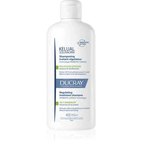  Ducray Kelual Squanorm Regulating Treatment Shampoo Oily Dandruff Shampoo To Treat Oily Dandruff 400 Ml 
