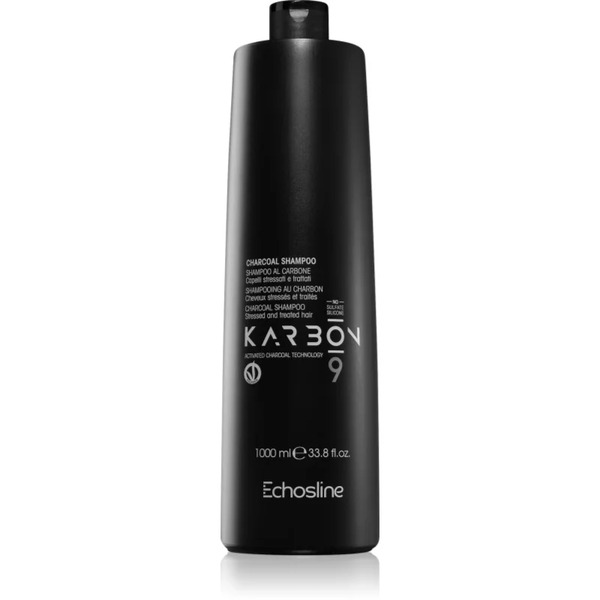  Echosline Charcoal Karbon 9 Shampoo With Activated Charcoal For Damaged, Chemically-treated Hair 1000 Ml 