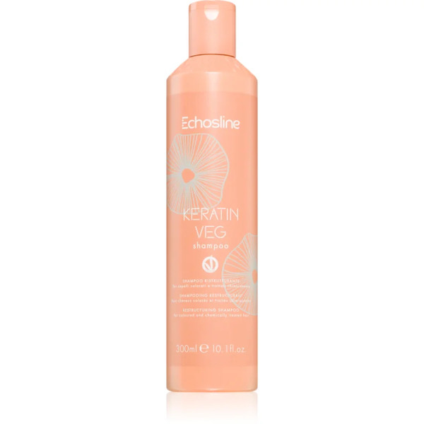  Echosline Keratin Veg Shampoo Nourishing Shampoo For Reconstruction And Hair Strengthening With Amino Acids 300 Ml 