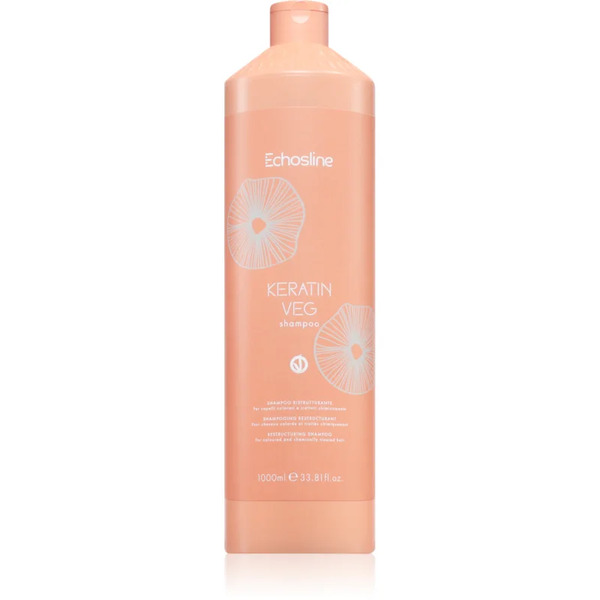  Echosline Keratin Veg Shampoo Nourishing Shampoo For Reconstruction And Hair Strengthening With Amino Acids 1000 Ml 