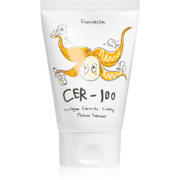  Elizavecca Cer-100 Collagen Ceramide Coating Protein Treatment Collagen Mask For Shiny And Soft Hair 100 Ml 