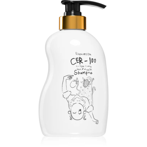  Elizavecca Cer-100 Collagen Coating Hair Muscle Shampoo Deep Cleanse Clarifying Shampoo With Collagen 500 Ml 