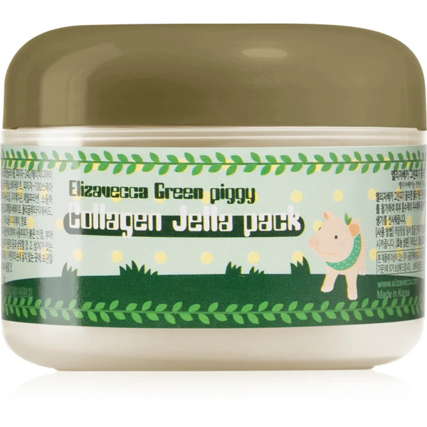  Elizavecca Green Piggy Collagen Jella Pack Firming Collagen Mask For Intensive Restoration And Skin Stretching 100 Ml 