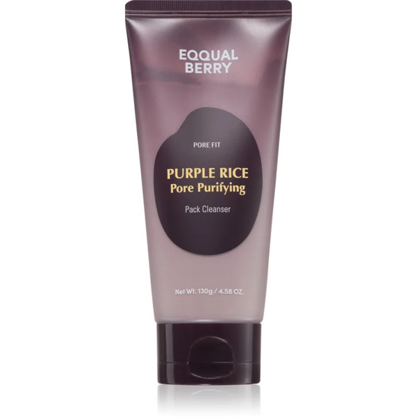  Eqqualberry Purple Rice Pore Purifying Pack Cleanser Deep-cleansing Mousse With An Exfoliating Effect 130 G 
