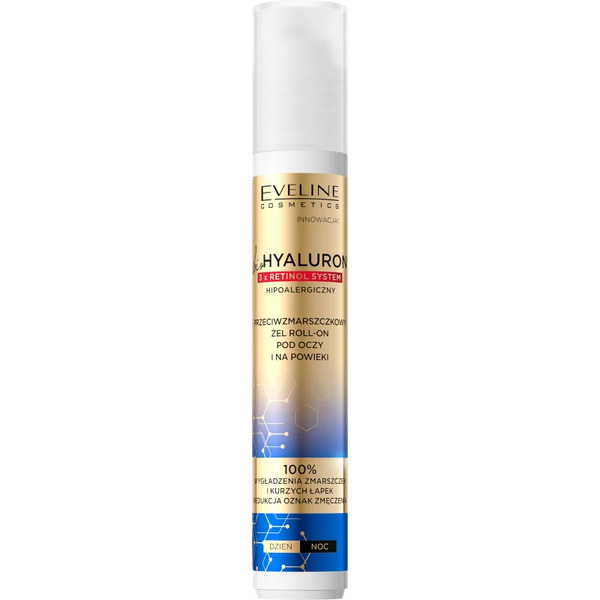  Eveline Cosmetics Bio Hyaluron 3x Retinol System Cooling Eye Roll-on For Wrinkles And Dark Circles 15 Ml 