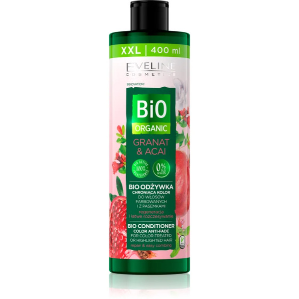  Eveline Cosmetics Bio Organic Granat & Acai Regenerating Conditioner For Colour-treated Or Highlighted Hair 400 Ml 