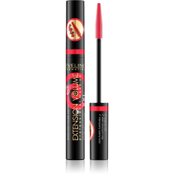  Eveline Cosmetics Extension Volume Extra Volumising Mascara With False Lash Effect Shade Black 10 Ml 