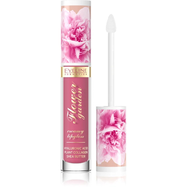  Eveline Cosmetics Flower Garden Creamy Lip Gloss With Hyaluronic Acid Shade 03 Magnolia Charm 4.5 Ml 