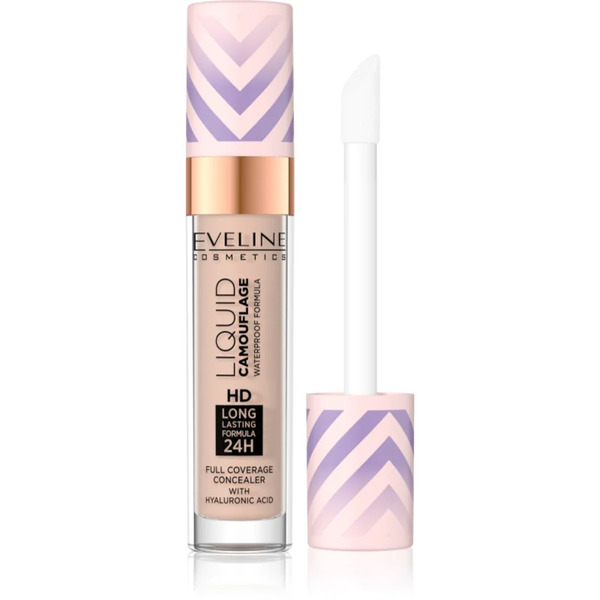  Eveline Cosmetics Liquid Camouflage Waterproof Concealer With Hyaluronic Acid Shade 05 Light Sand 7.5 Ml 