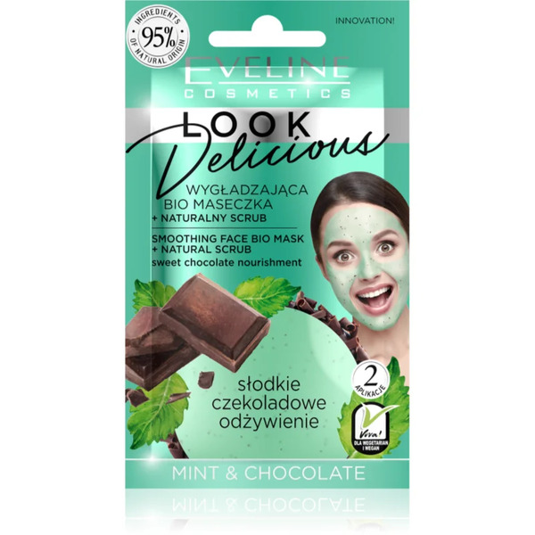  Eveline Cosmetics Look Delicious Mint & Chocolate Moisturising And Smoothing Mask With Chocolate 10 Ml 