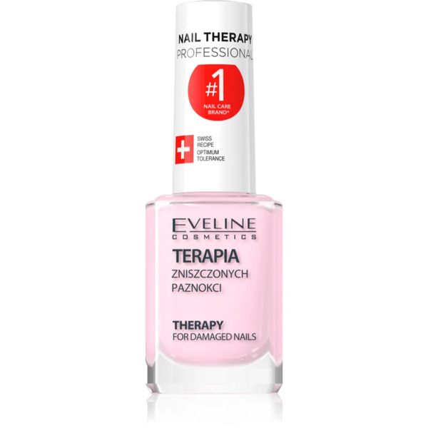  Eveline Cosmetics Nail Therapy Professional Fortifying Nail Varnish For Brittle And Damaged Nails With Keratin 12 Ml 