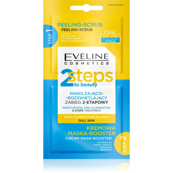  Eveline Cosmetics 2 Steps To Beauty Intensive Hydrating And Brightening Treatment For The Face 2x4 Ml 