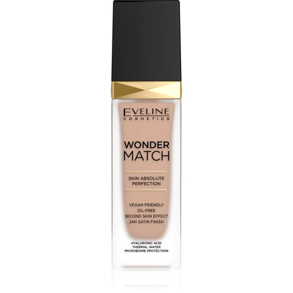  Eveline Cosmetics Wonder Match Long-lasting Liquid Foundation With Hyaluronic Acid Shade 15 Natural 30 Ml 
