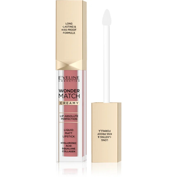  Eveline Cosmetics Wonder Match Long-lasting Matt Liquid Lipstick With Hyaluronic Acid Shade 05 Sweet Nude 6,8 Ml 
