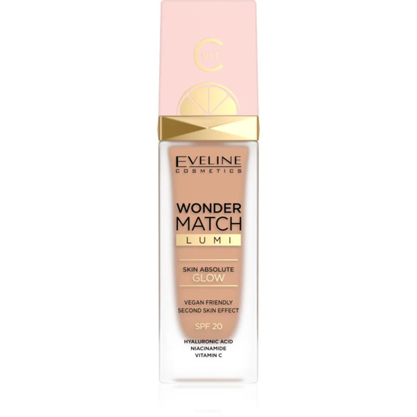  Eveline Cosmetics Wonder Match Lumi Moisturising Smoothing Foundation Spf 20 Shade 25 Sand Beige 30 Ml 