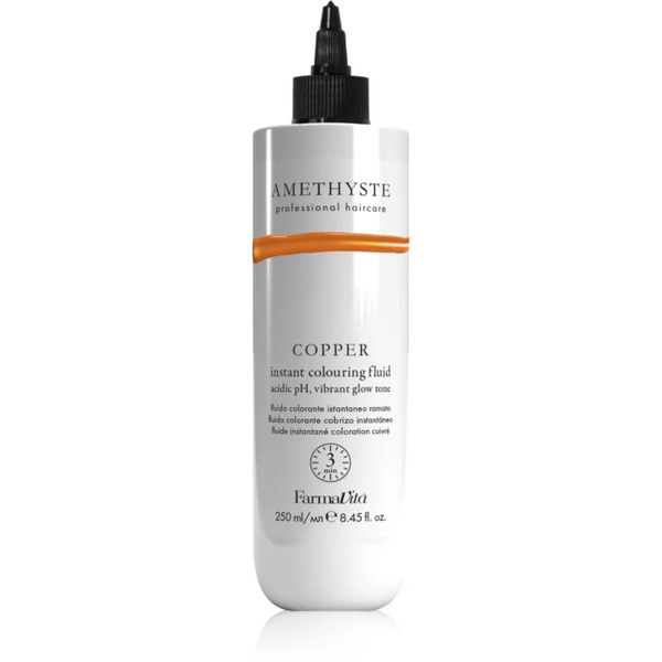  Farmavita Amethyste Instant Colouring Fluid Bonding Colour Mask For Copper Tones Shade Copper 250 Ml 
