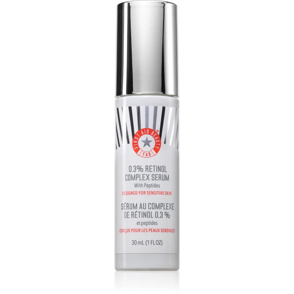  First Aid Beauty 0.3% Retinol Complex Serum Anti-wrinkle Retinol Serum With Peptides For Sensitive Skin 30 Ml 