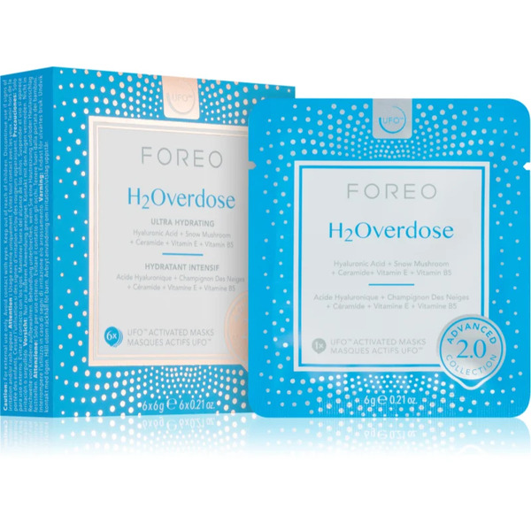  Foreo Ufo™ H2overdose Hydrating Face Mask 6 Pc 