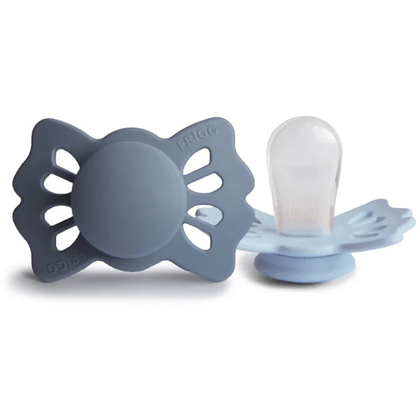  Frigg Lucky Size 1:0-6 Months Dummy Slate/powder Blue 2 Pc 
