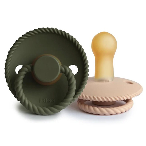  Frigg Rope Size 2:6-18 Months Dummy Croissant/olive 2 Pc 