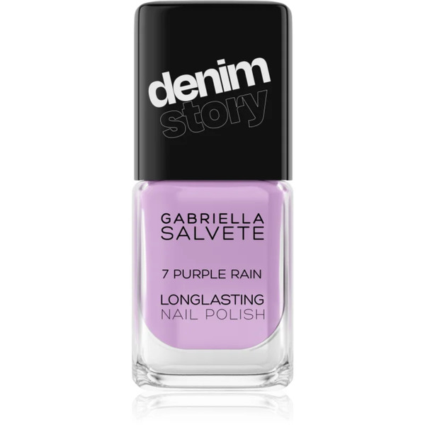  Gabriella Salvete Longlasting Enamel Denim Story Long-lasting Nail Polish Shade 07 Purple Rain 11 Ml 