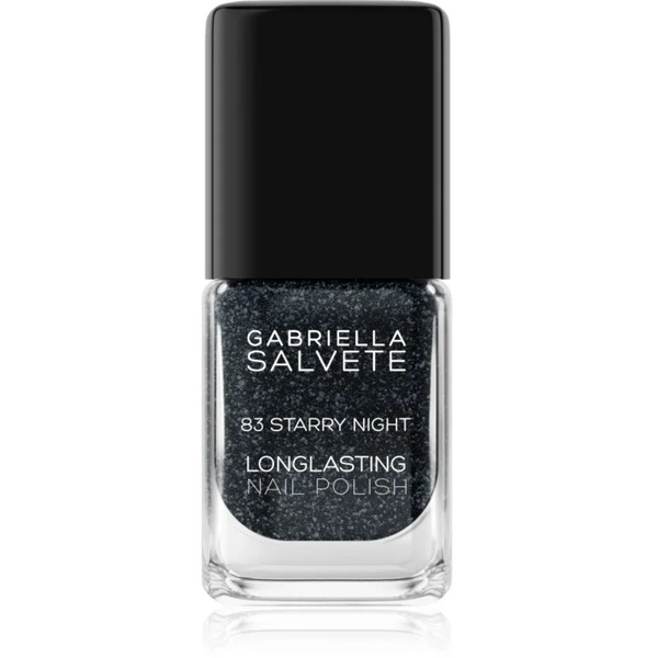  Gabriella Salvete Longlasting Enamel Long-lasting Nail Polish With Glitter Shade 83 Starry Night 11 Ml 