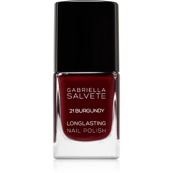  Gabriella Salvete Longlasting Enamel Long-lasting Nail Polish With High Gloss Effect Shade 21 Burgundy 11 Ml 