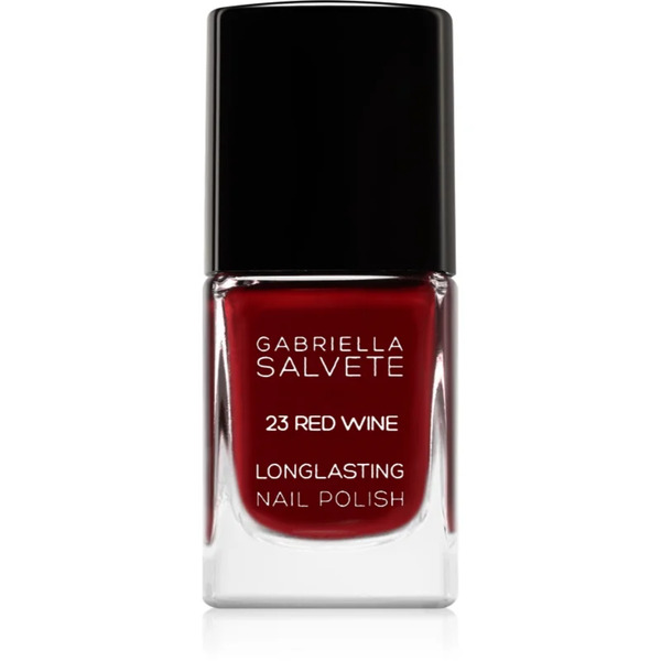  Gabriella Salvete Longlasting Enamel Long-lasting Nail Polish With High Gloss Effect Shade 23 Red Wine 11 Ml 