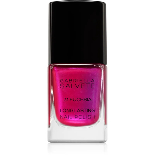  Gabriella Salvete Longlasting Enamel Long-lasting Nail Polish With Pearl Shine Shade 31 Fuchsia 11 Ml 
