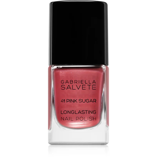  Gabriella Salvete Longlasting Enamel Long-lasting Nail Polish With Pearl Shine Shade 41 Pink Sugar 11 Ml 