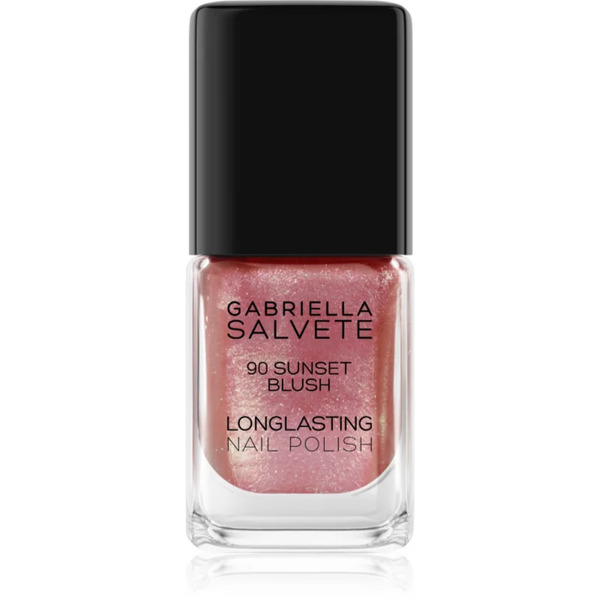  Gabriella Salvete Longlasting Enamel Long-lasting Nail Polish With Pearl Shine Shade 90 Sunset Blush 11 Ml 