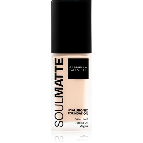  Gabriella Salvete Soulmatte Hyaluronic Foundation Long-lasting Foundation With Matt Effect Shade 02c Ivory Cold 30 Ml 