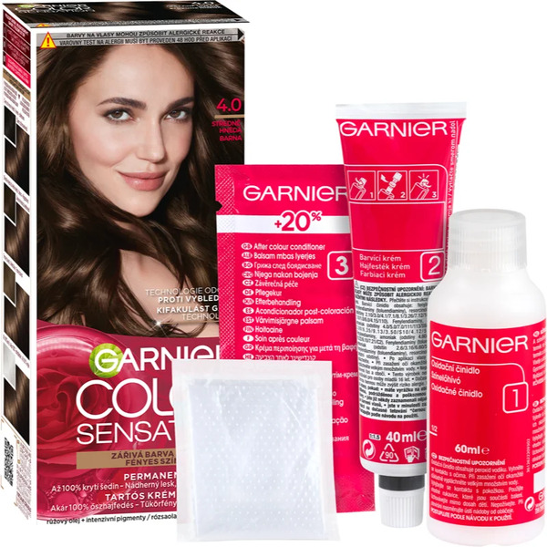  Garnier Color Sensation Hair Colour Shade 4.0 Medium Brown 1 Pc 
