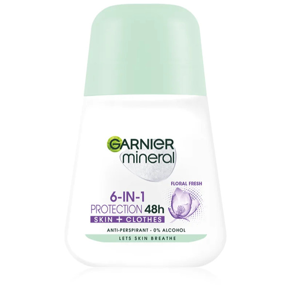  Garnier Mineral 5 Protection Antiperspirant Roll-on 48h (floral Fresh) 50 Ml 