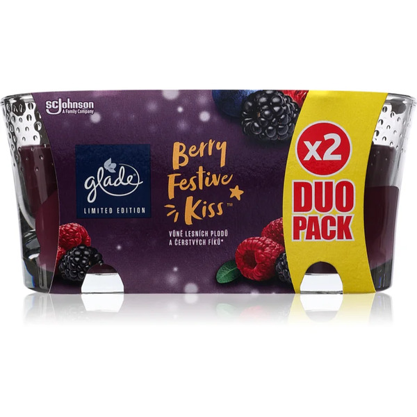  Glade Berry Festive Kiss Duo Scented Candle 2x112 G 