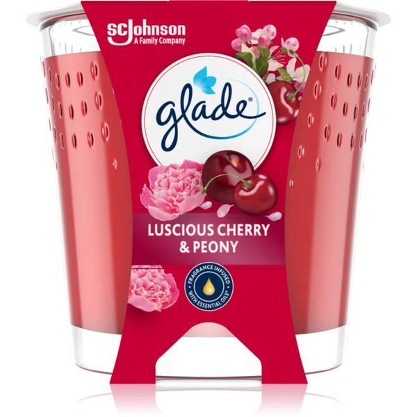  Glade Luscious Cherry & Peony Scented Candle 112 G 