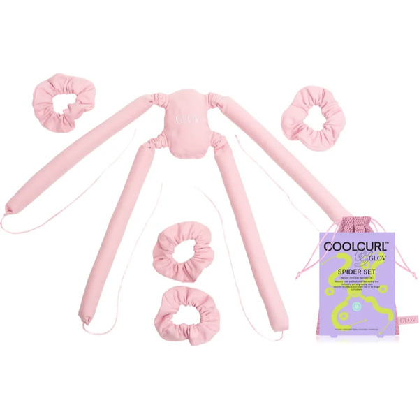  Glov Coolcurl Spider Set Accessory For Curl Shaping Shade Pink 1 Pc 