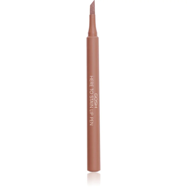  Gosh Copenhagen Here To Stain Lip Pen Lip Marker Pen With Long-lasting Effect Shade 004 Mocha Stain 1 Ml 