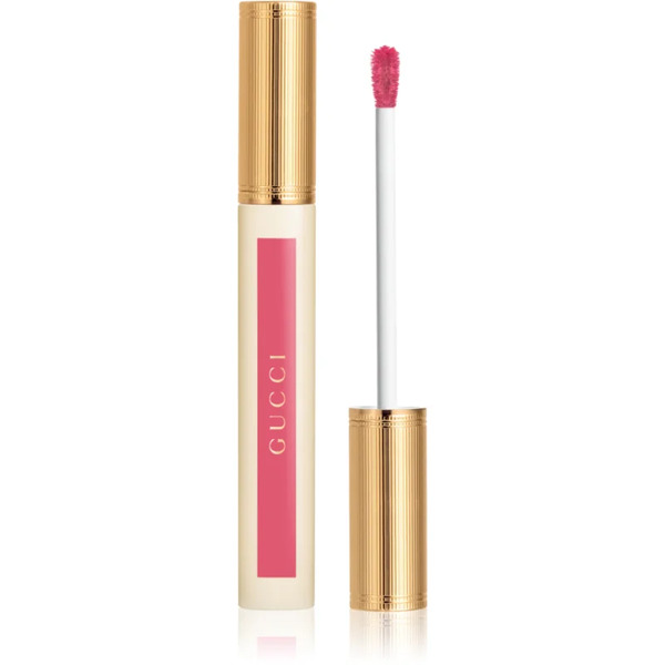  Gucci Glow Oil-in-water Tint Liquid Lipstick Moisturising Glossy Liquid Lipstick Shade 415 Clara Pink 6.5 Ml 