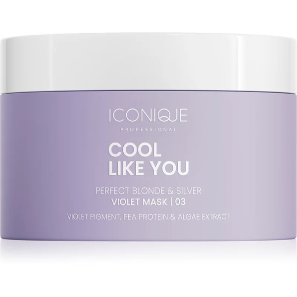  Iconique Professional Cool Like You Perfect Blonde & Silver Violet Hair Mask Neutralising Yellow Tones 200 Ml 