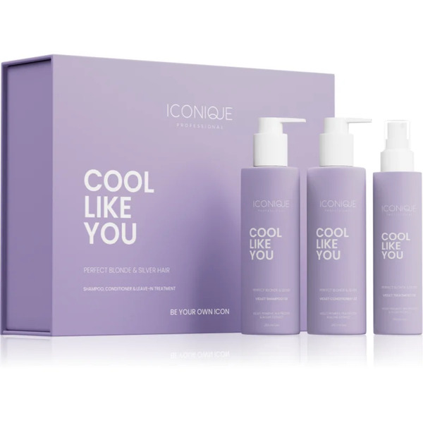  Iconique Professional Cool Like You Perfect Blonde & Silver Violet Set Set Neutralising Yellow Tones 