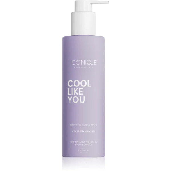  Iconique Professional Cool Like You Perfect Blonde & Silver Violet Shampoo For Neutralising Brassy Tones 250 Ml 