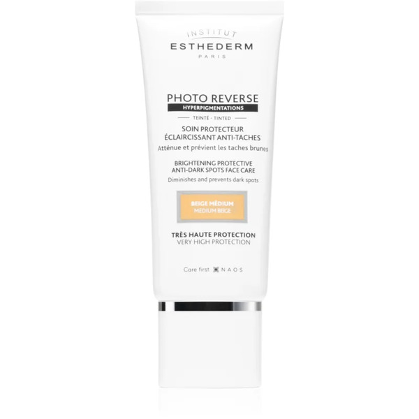  Institut Esthederm Photo Reverse Protective Anti-dark Spots Tinted Face Care Anti-dark Spots Protective Cream With High Sun Protection Shade Medium Be 