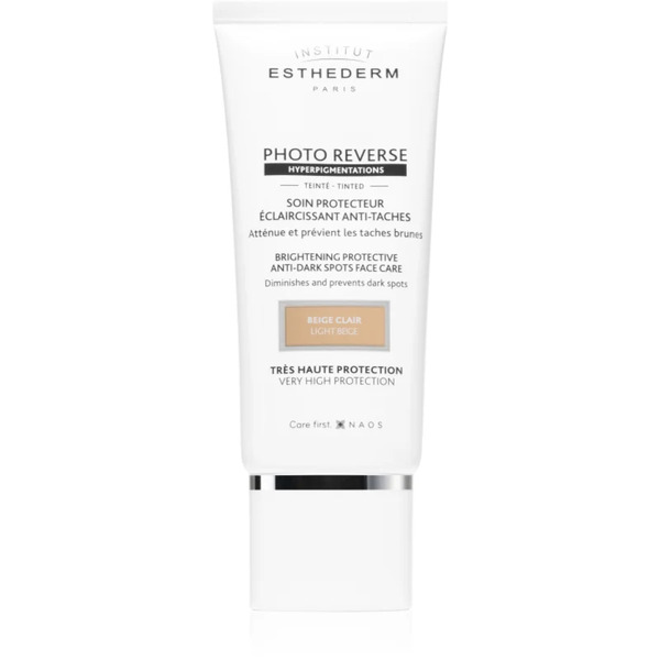 Institut Esthederm Photo Reverse Protective Anti-dark Spots Tinted Face Care Anti-dark Spots Protective Cream With High Sun Protection Shade Light Bei 