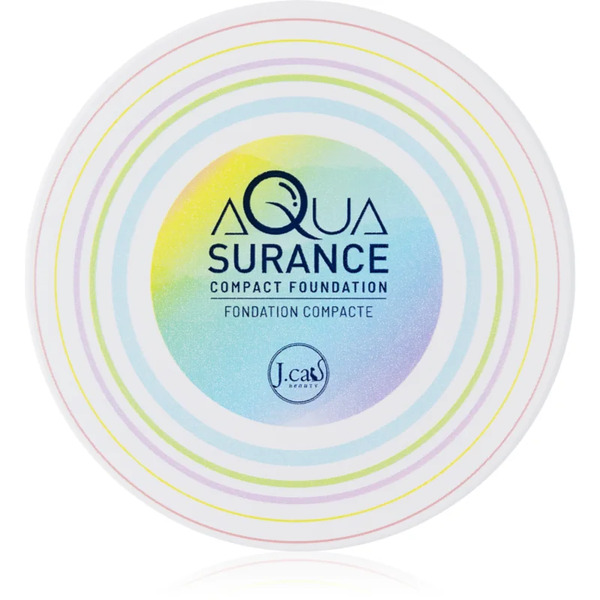  J.cat Beauty Aquasurance Compact Powder Foundation For Medium To Full Coverage Shade 100 Porcelain 9 G 
