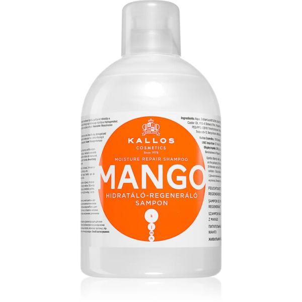  Kallos Kjmn Professional Mango Moisturising Shampoo For Dry, Damaged, Chemically Treated Hair 1000 Ml 