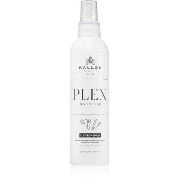  Kallos Plex Flat Iron Spray Heat Protection Spray For Use With Flat Irons And Curling Irons For Damaged, Chemically-treated Hair 200 Ml 