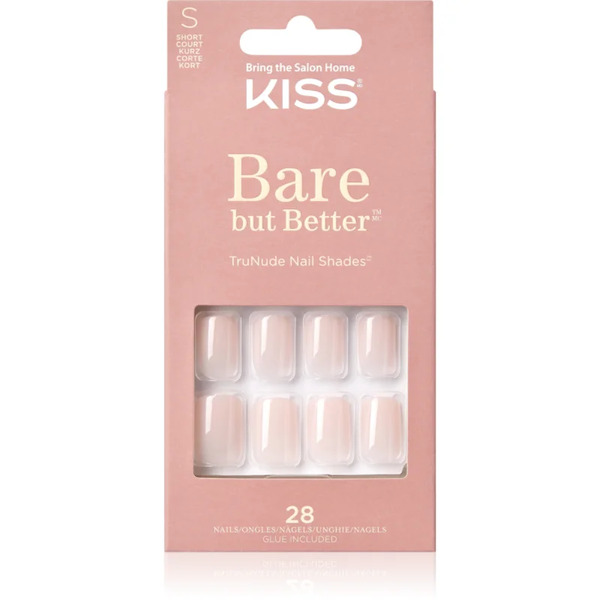  Kiss Bare But Better Short False Nails 28 Pc 