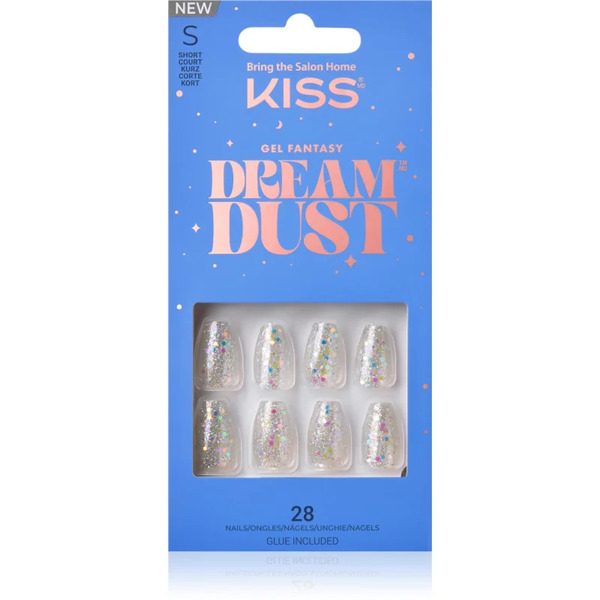  Kiss Dream Dust Gel Fantasy False Nails Mood Dust 28 Pc 