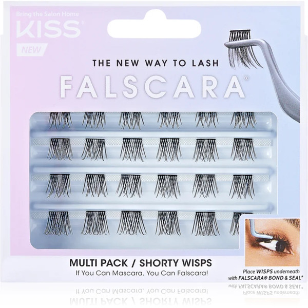  Kiss Falscara Wisp Knotted Individual Lashes Shorty 24 Pc 